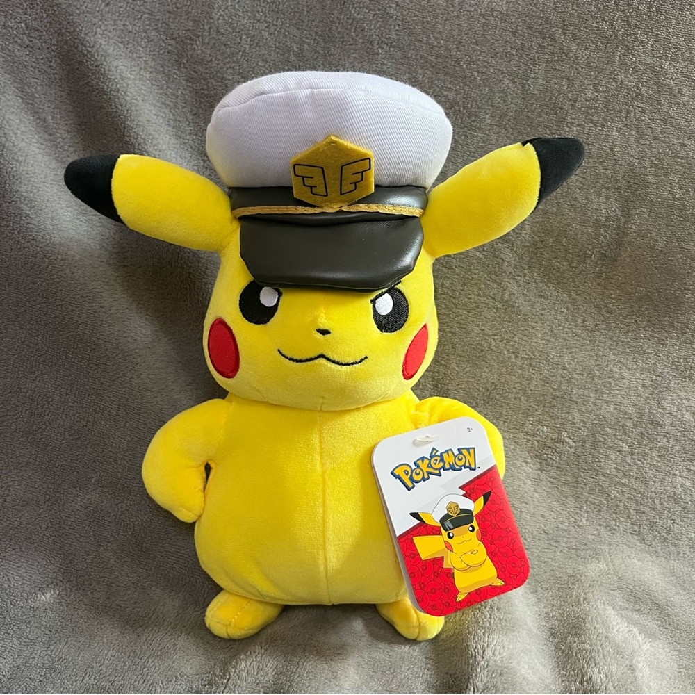 Pokémon Captain Pikachu Plush - 9Inch Soft Plush with Captains Hat
